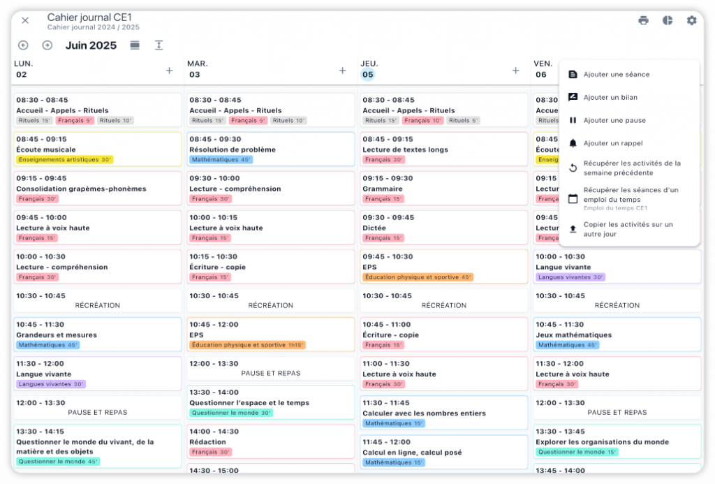 Cahier Journal Enseignant Page De Garde www.scolnet.com