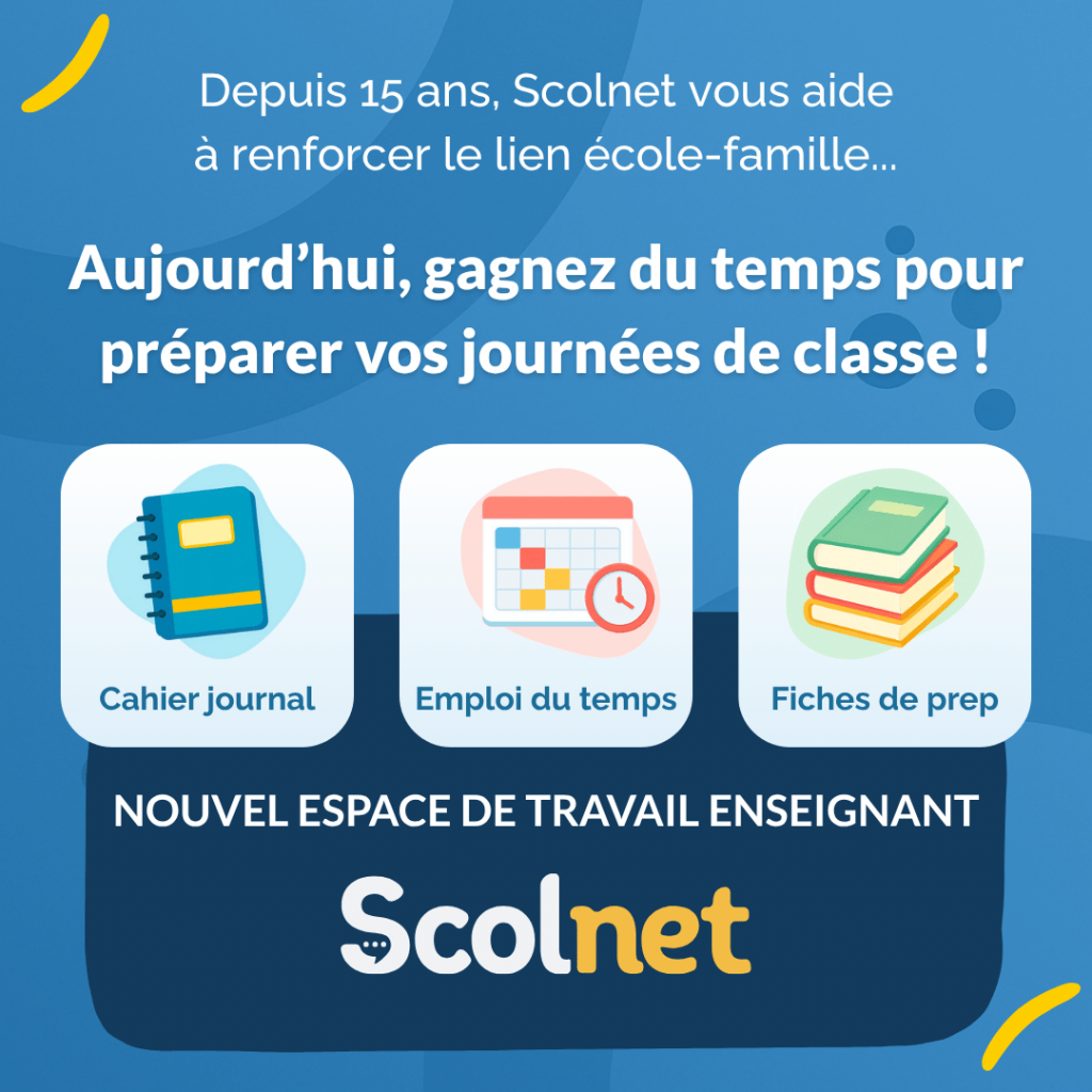 Nouvel espace de travail enseignant Scolnet